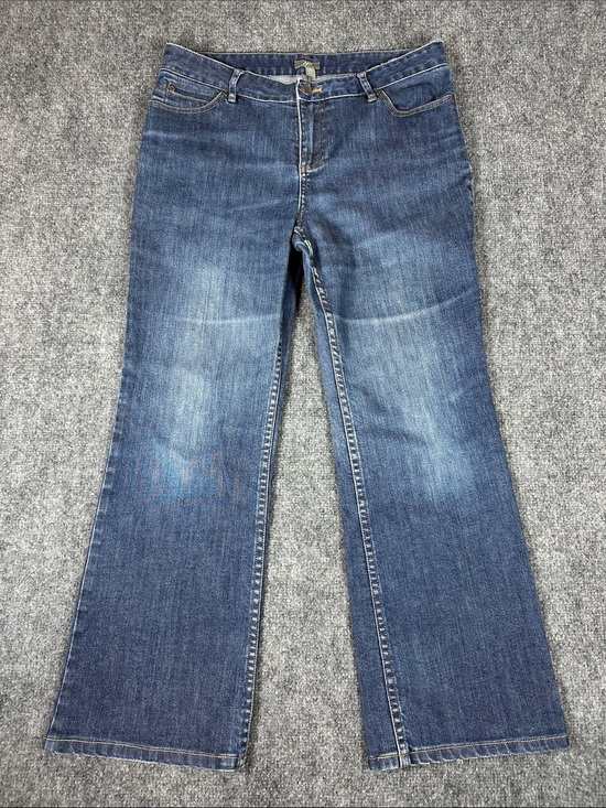 J. Jill Denim - J. Jill Blue Stretch Flare Jeans Women’s Size 10 Petite